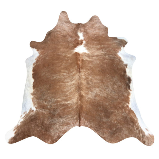 Natural Brazilian Cowhide Rug -  Mocha & Ivory
