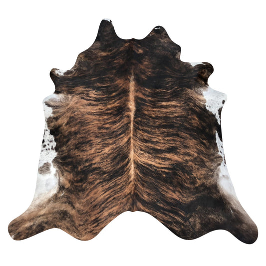 Natural Brazilian Cowhide Rug -  Caramel, Espresso & Ivory