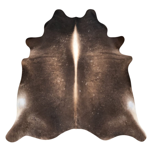 Natural Brazilian Cowhide Rug -  Chocolate, Caramel & Ivory