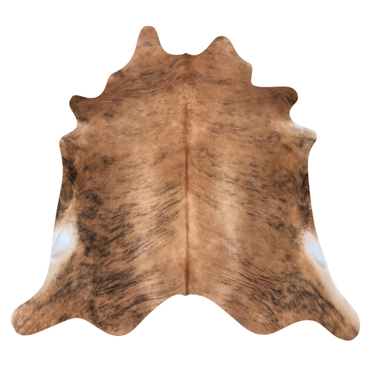 Natural Brazilian Cowhide Rug -  Caramel, Espresso & Ivory
