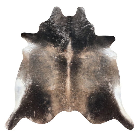 Natural Brazilian Cowhide Rug -  Espresso, Caramel & Ivory