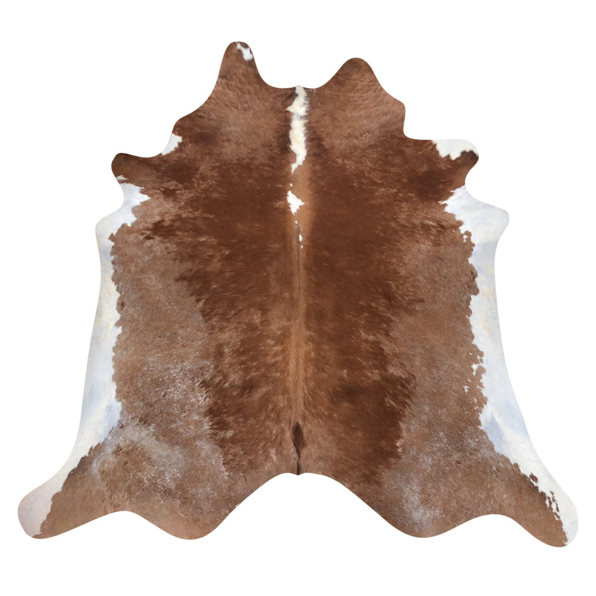 Natural Brazilian Cowhide Rug -  Mocha & Ivory