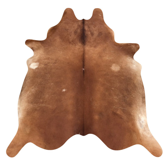 Natural Brazilian Cowhide Rug -  Mocha & Ivory