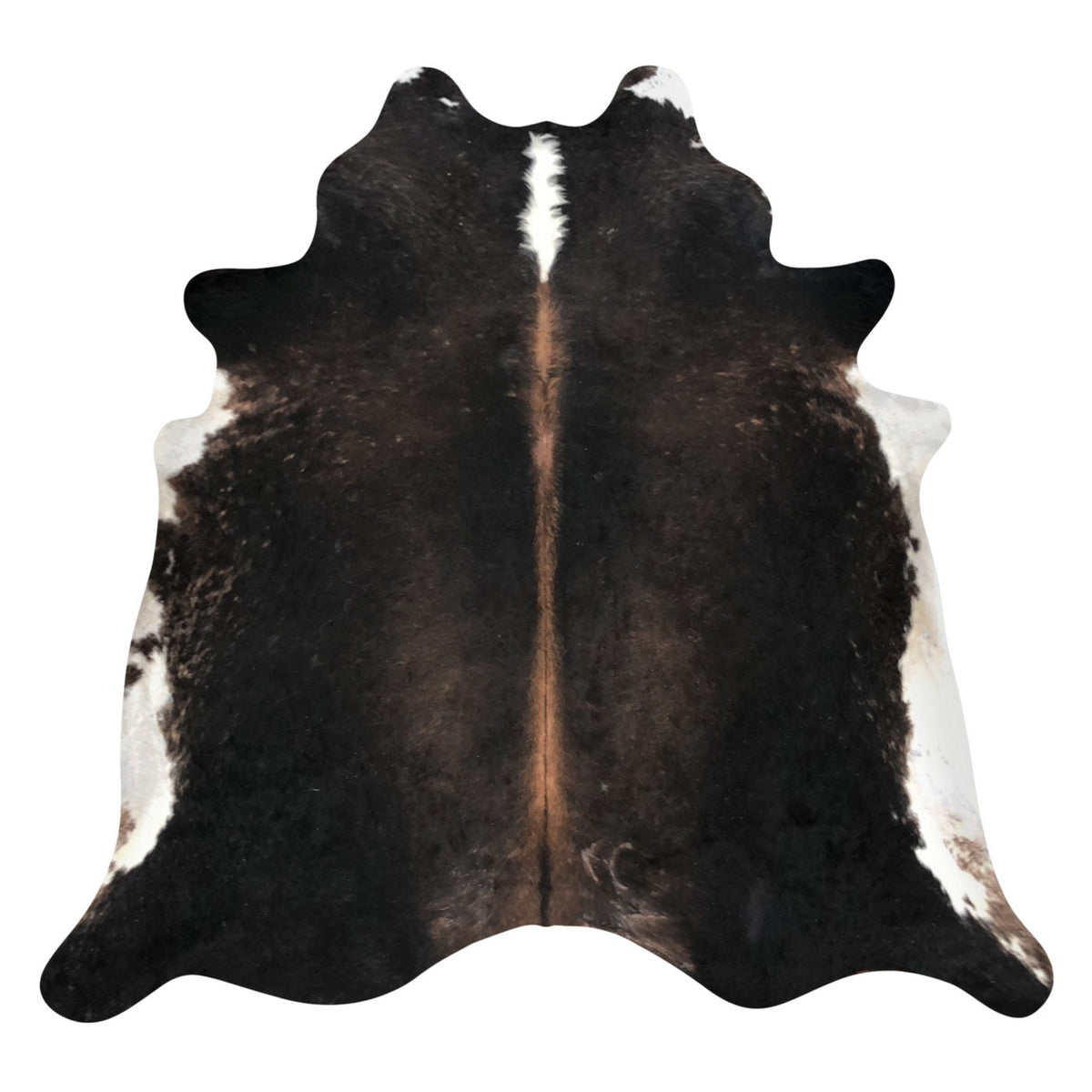 Natural Brazilian Cowhide Rug -  Espresso, Ivory & Caramel
