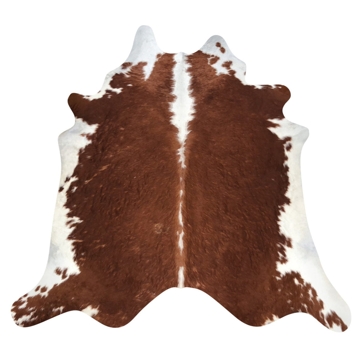 Natural Brazilian Cowhide Rug -  Mocha & Ivory