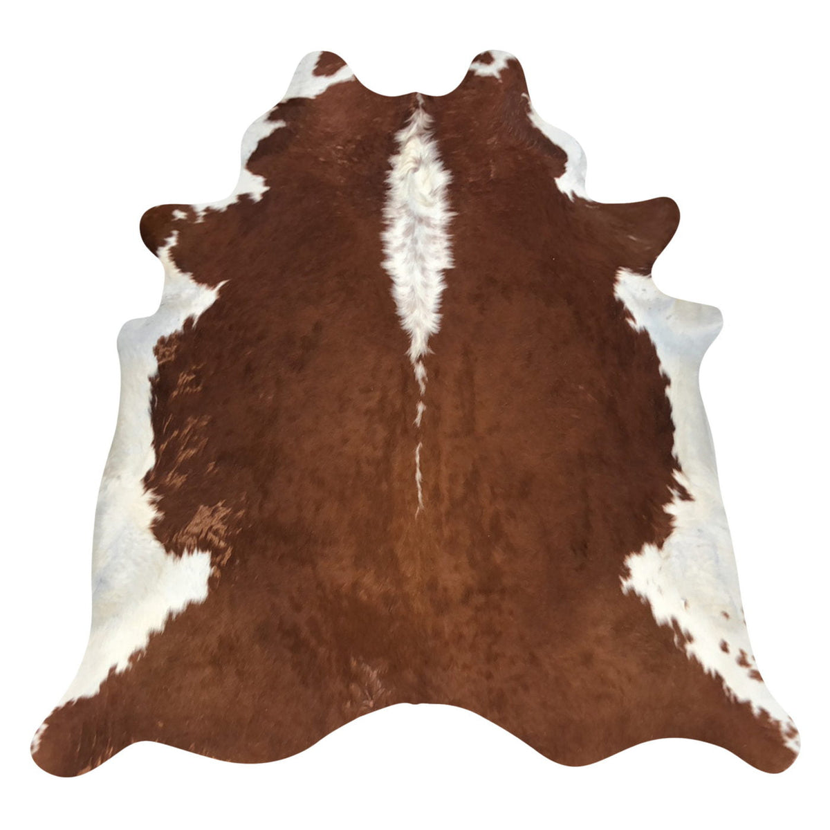 Natural Brazilian Cowhide Rug -  Mocha & Ivory