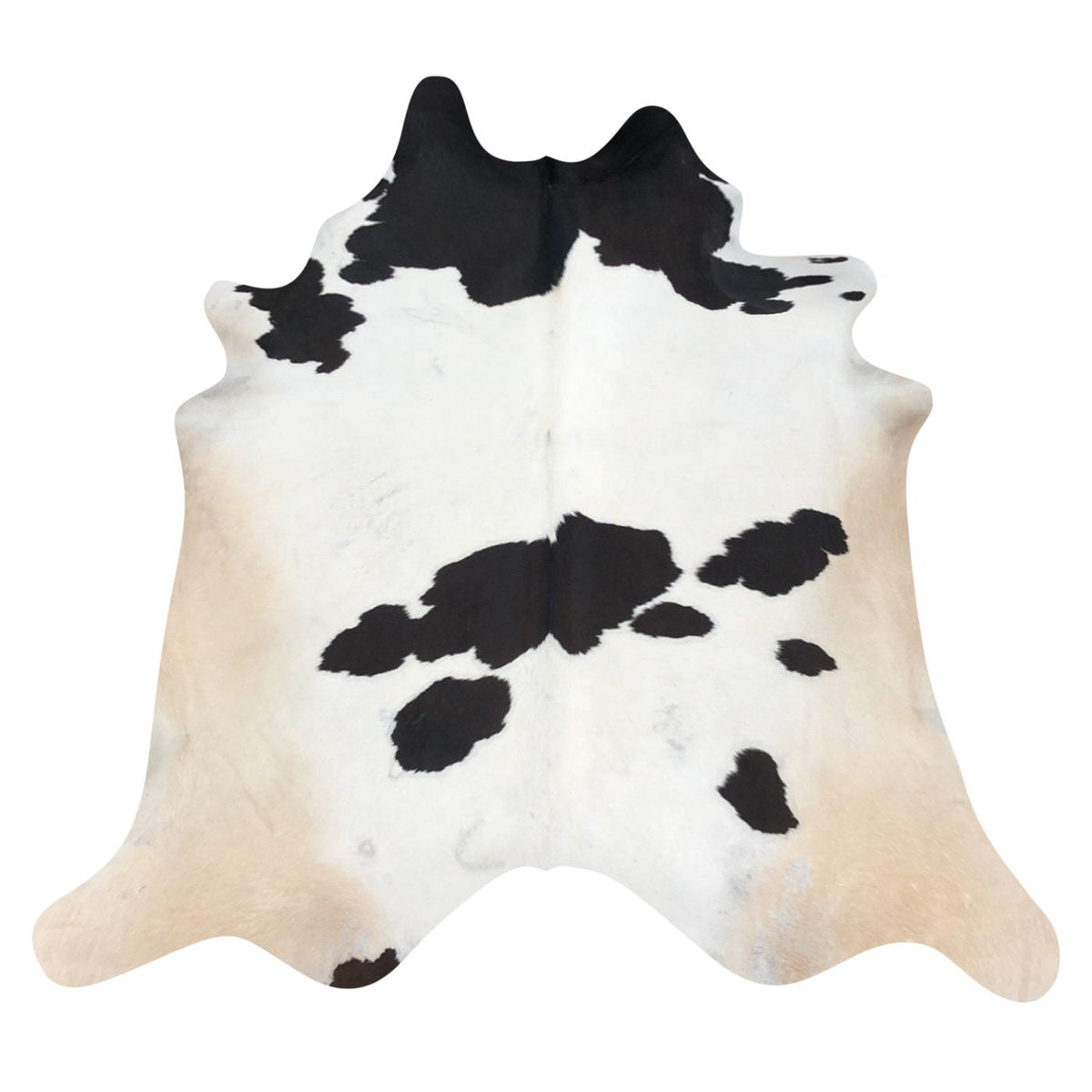 Natural Brazilian Cowhide Rug -  Ivory, Espresso & Beige