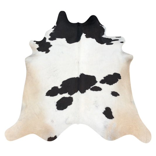 Natural Brazilian Cowhide Rug -  Ivory, Espresso & Beige