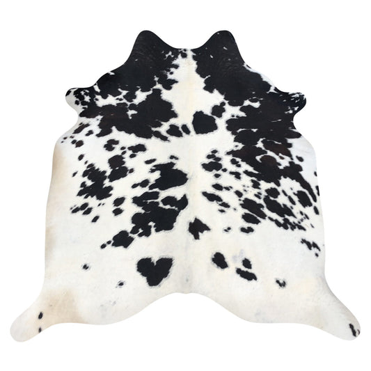 Natural Brazilian Cowhide Rug -  Espresso & Ivory