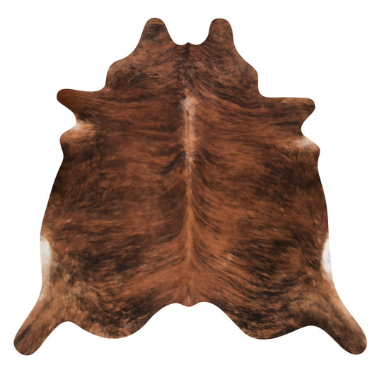 Natural Brazilian Cowhide Rug -  Mocha, Espresso & Ivory
