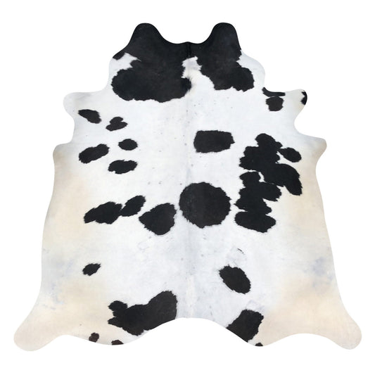 Natural Brazilian Cowhide Rug -  Ivory & Espresso