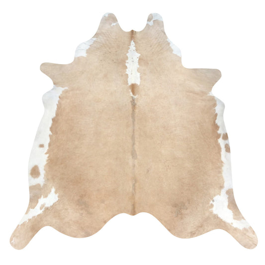 Natural Brazilian Cowhide Rug -  Caramel & Ivory