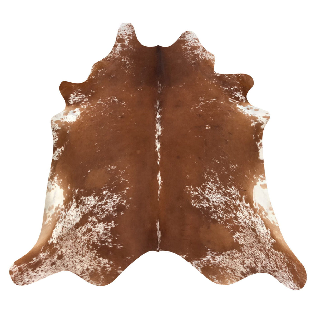 Natural Brazilian Cowhide Rug -  Mocha & Ivory