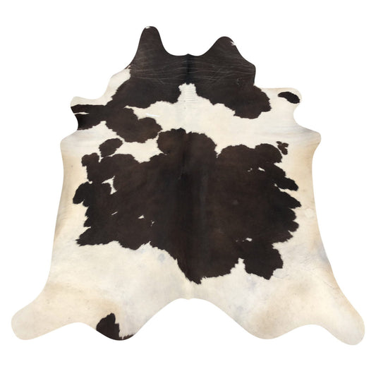 Natural Brazilian Cowhide Rug -  Espresso & Ivory
