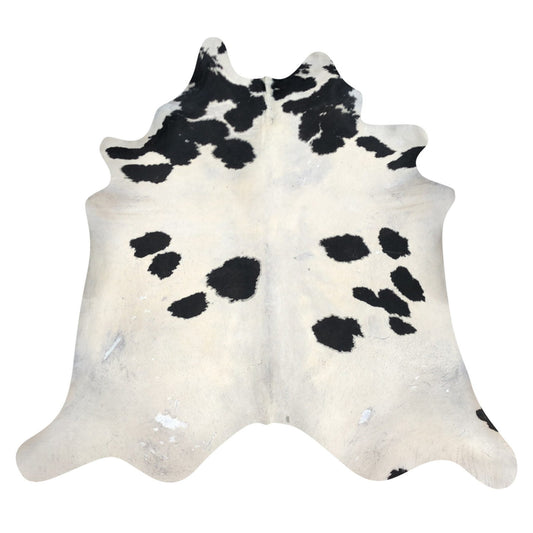 Natural Brazilian Cowhide Rug -  Ivory & Espresso