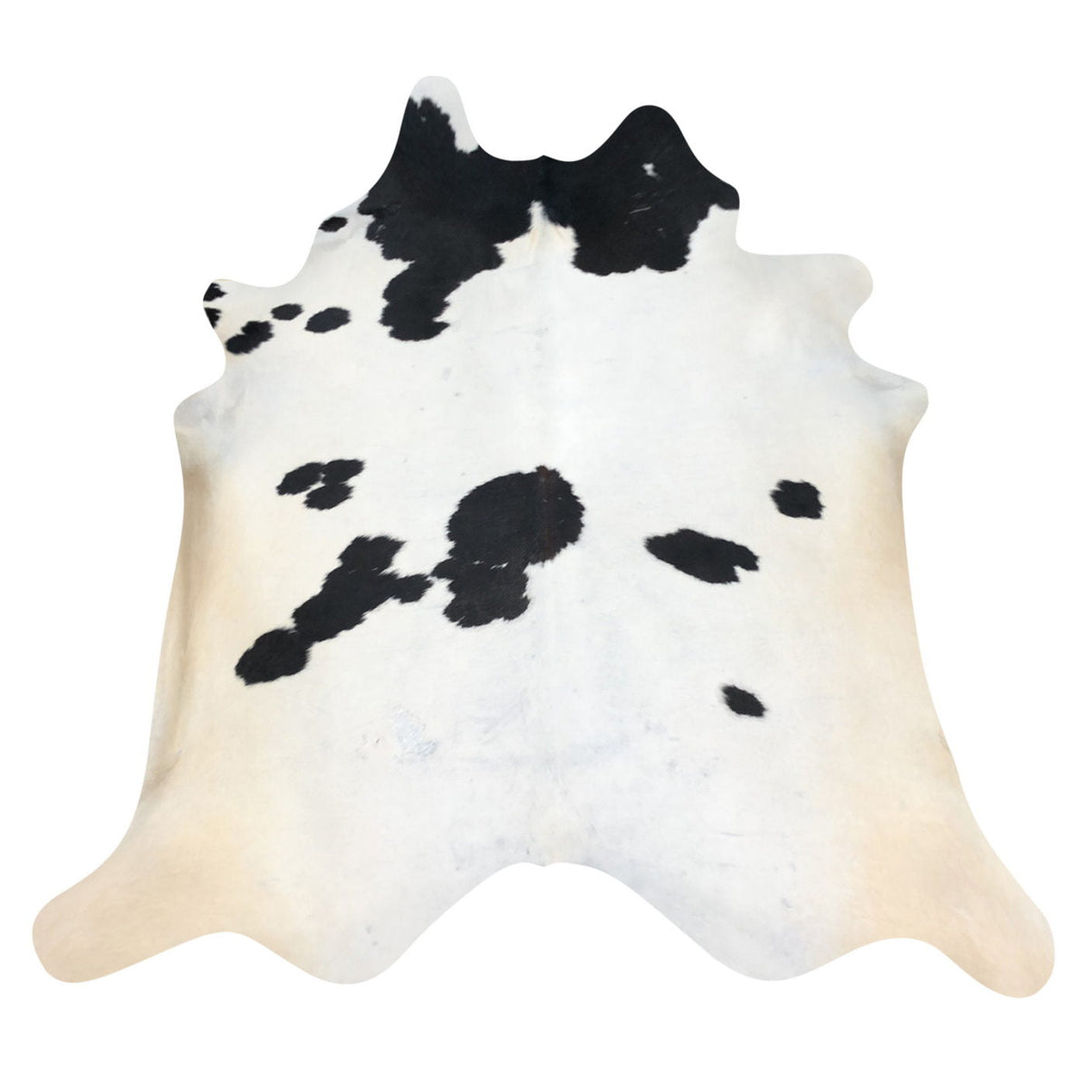 Natural Brazilian Cowhide Rug -  Ivory & Espresso