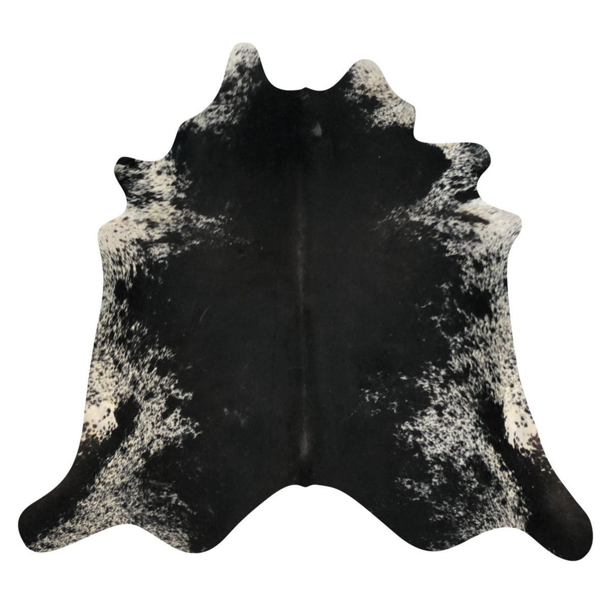 Natural Brazilian Cowhide Rug -  Espresso & Ivory