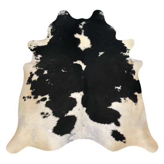 Natural Brazilian Cowhide Rug -  Espresso, Beige & Ivory