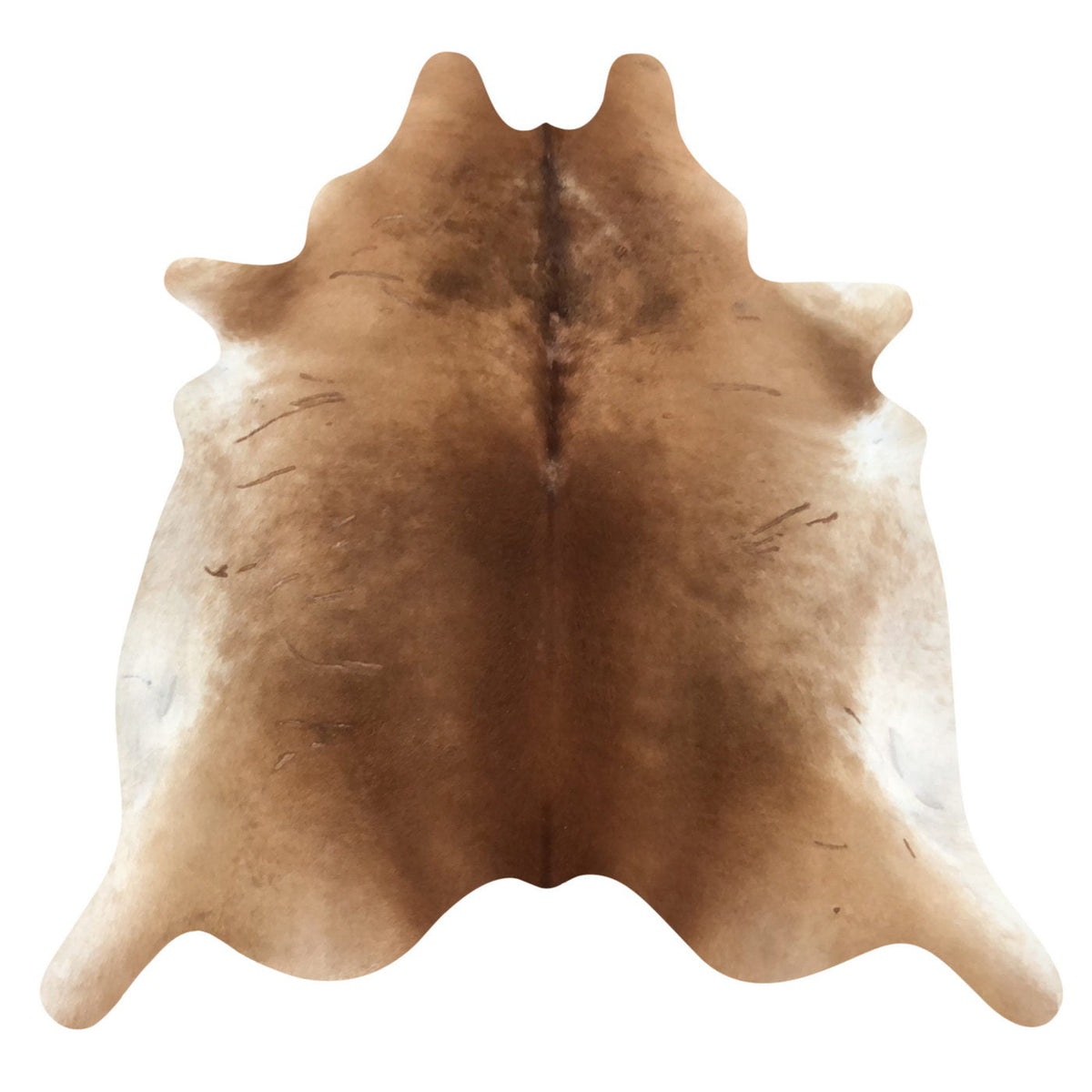 Natural Brazilian Cowhide Rug -  Mocha, Caramel & Ivory