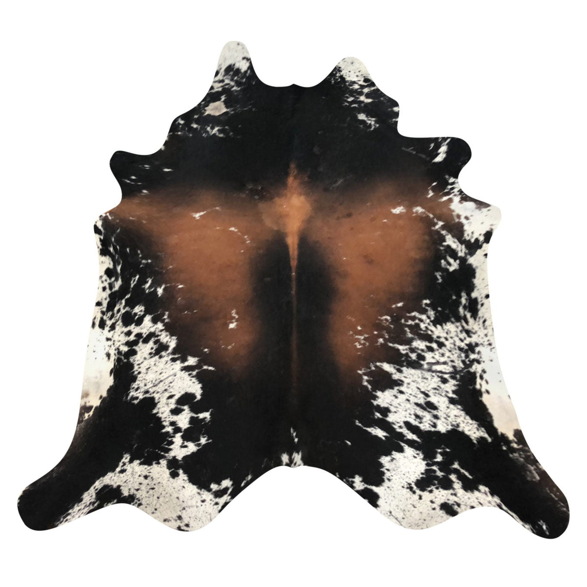 Natural Brazilian Cowhide Rug -  Espresso, Mocha & Ivory