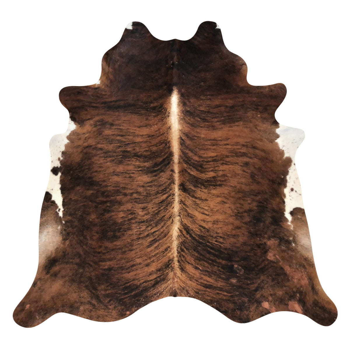 Natural Brazilian Cowhide Rug -  Mocha, Espresso & Ivory