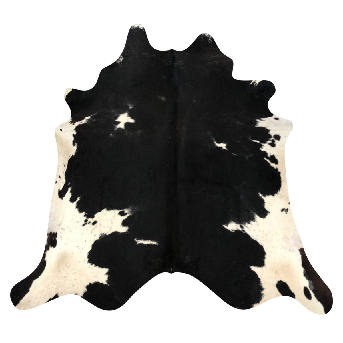 Natural Brazilian Cowhide Rug -  Espresso & Ivory
