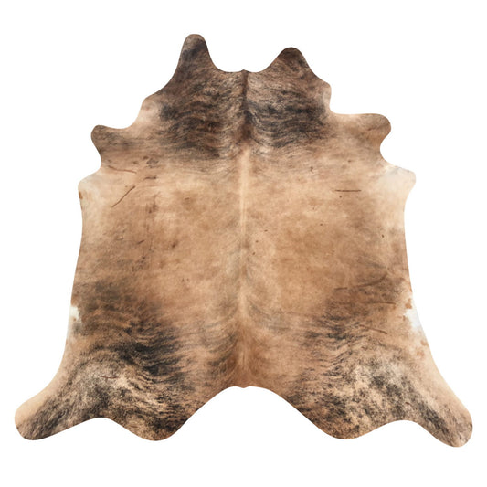 Natural Brazilian Cowhide Rug -  Caramel, Espresso & Ivory