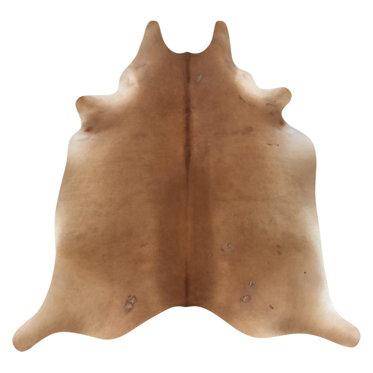 Natural Brazilian Cowhide Rug -  Caramel & Ivory