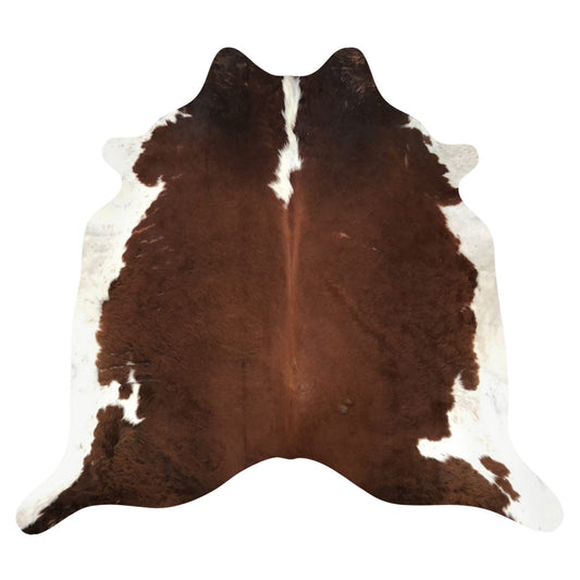 Natural Brazilian Cowhide Rug -  Chocolate & Ivory