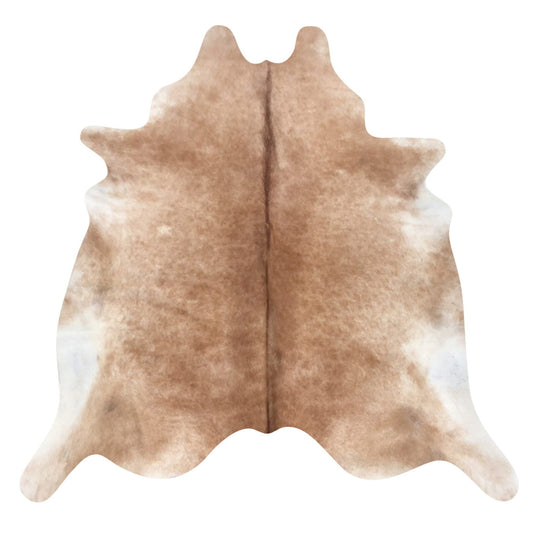 Natural Brazilian Cowhide Rug -  Caramel & Ivory