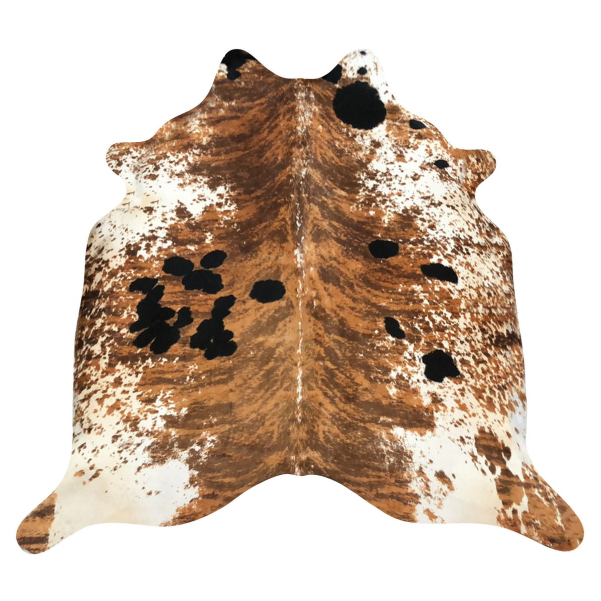 Natural Brazilian Cowhide Rug -  Mocha, Taupe & Ivory