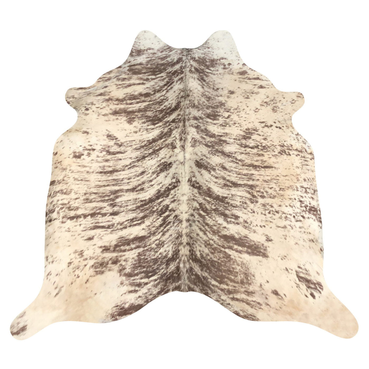 Natural Brazilian Cowhide Rug -  Chocolate, Beige & Ivory