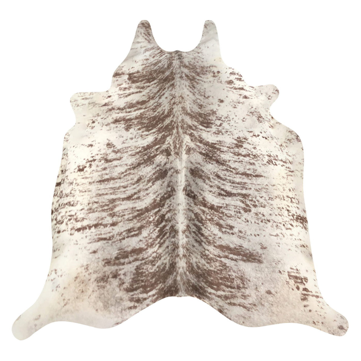 Natural Brazilian Cowhide Rug -  Chocolate & Ivory