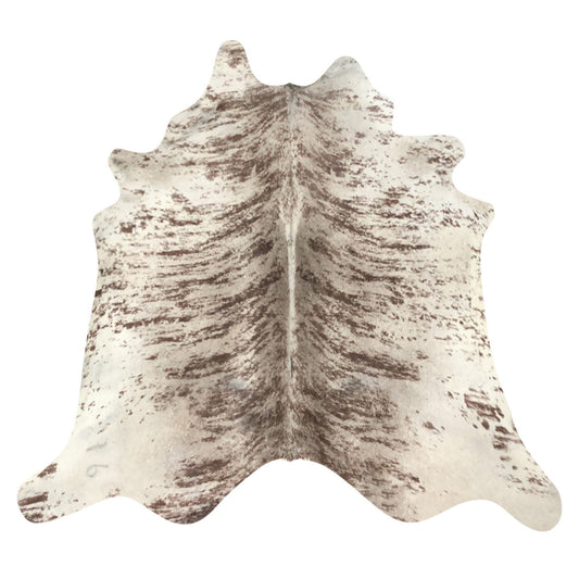Natural Brazilian Cowhide Rug -  Chocolate & Ivory