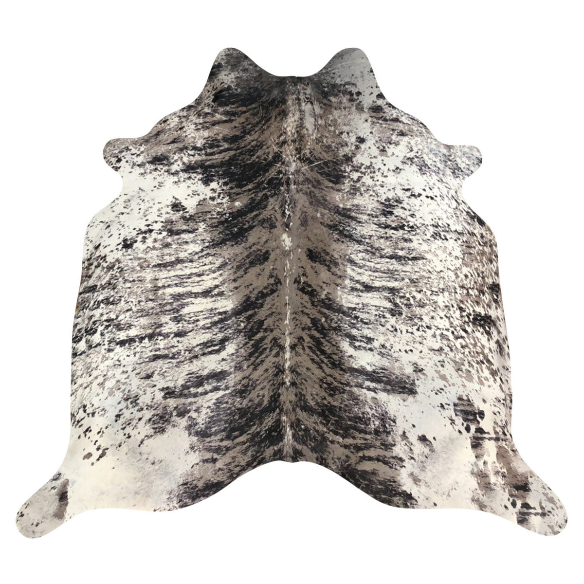 Natural Brazilian Cowhide Rug -  Espresso, Taupe & Ivory