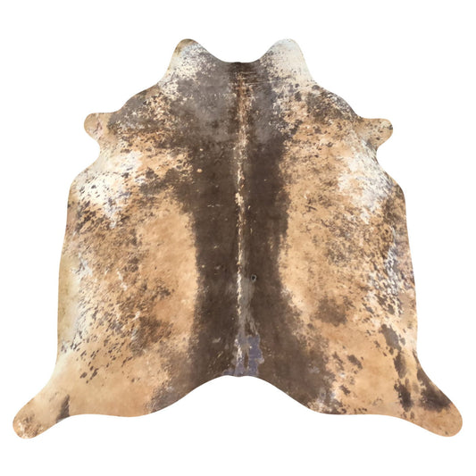 Natural Brazilian Cowhide Rug -  Caramel, Espresso & Ivory