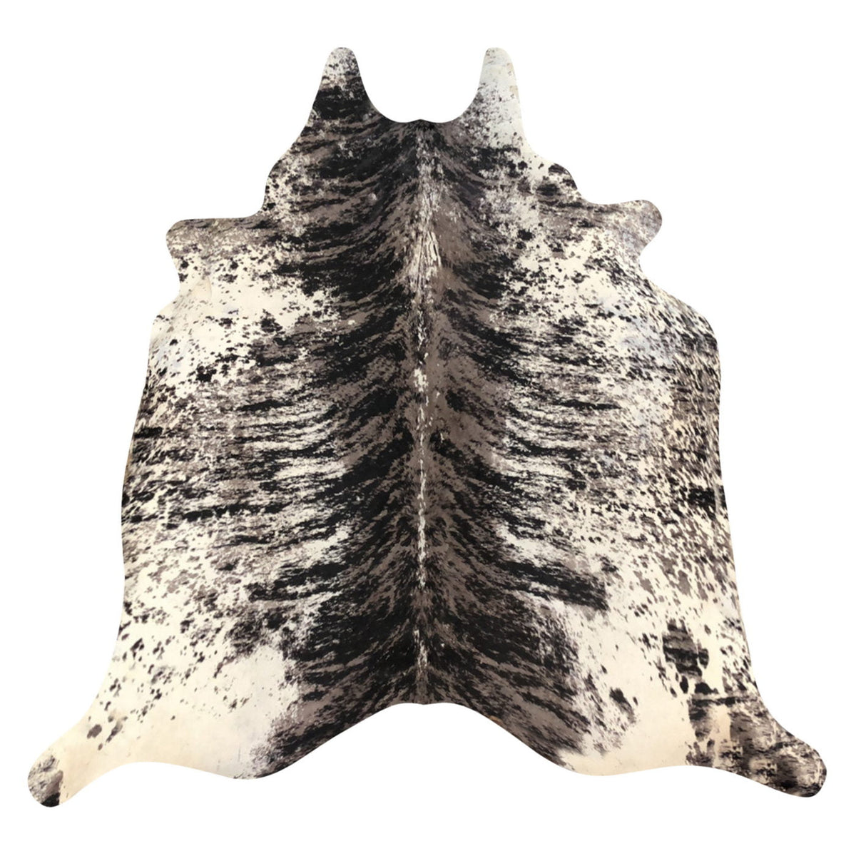 Natural Brazilian Cowhide Rug -  Espresso, Taupe & Ivory