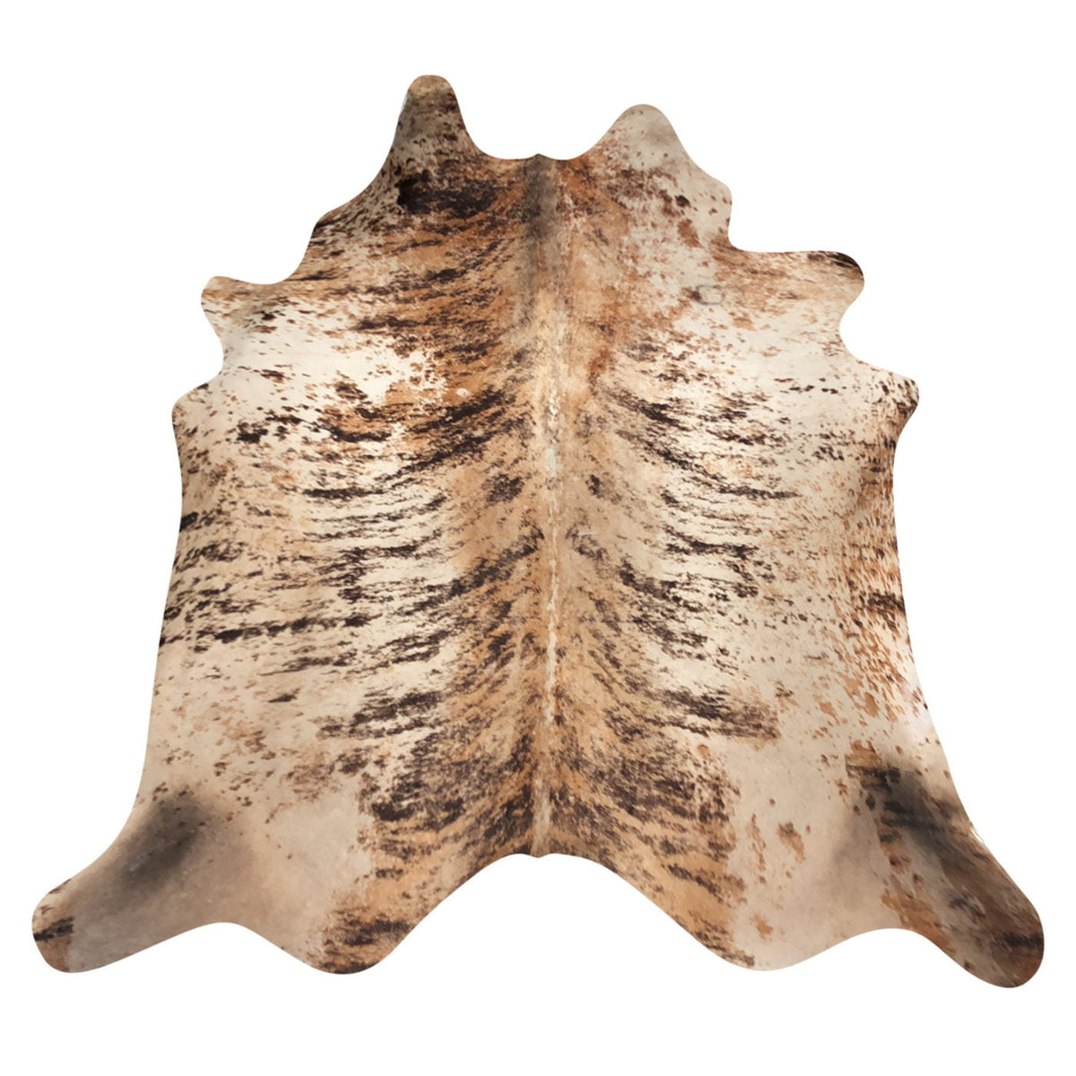 Natural Brazilian Cowhide Rug -  Caramel, Espresso & Beige