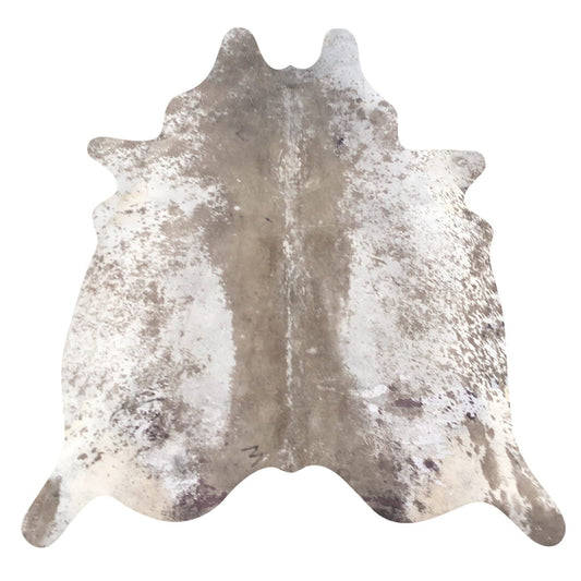 Natural Brazilian Cowhide Rug -  Taupe & Ivory