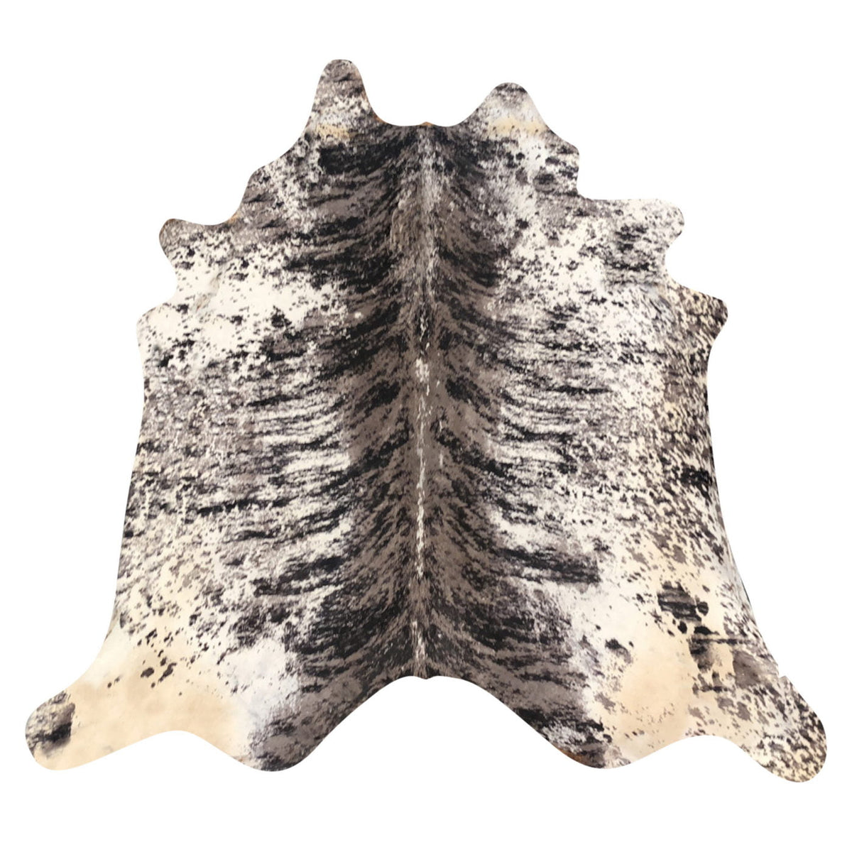 Natural Brazilian Cowhide Rug -  Espresso, Taupe & Ivory