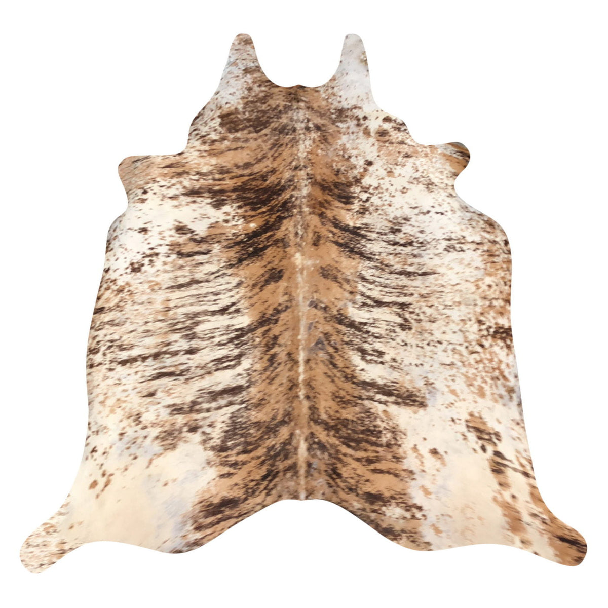 Natural Brazilian Cowhide Rug -  Espresso, Caramel & Ivory