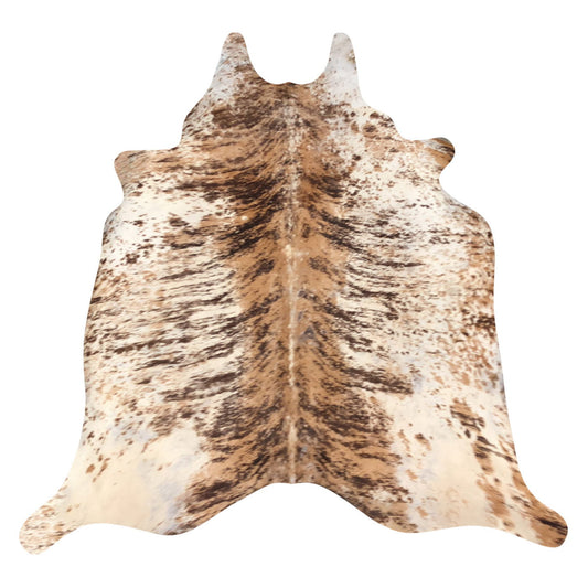 Natural Brazilian Cowhide Rug -  Espresso, Caramel & Ivory