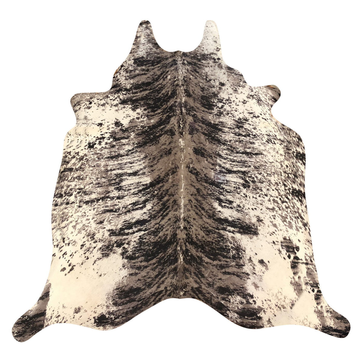 Natural Brazilian Cowhide Rug -  Espresso, Taupe & Ivory