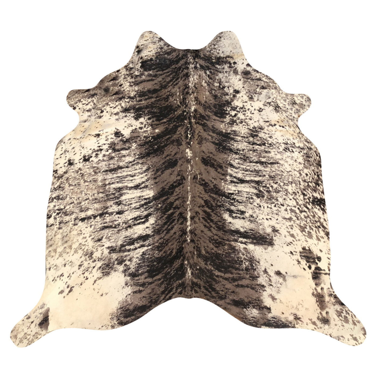 Natural Brazilian Cowhide Rug -  Espresso, Taupe & Ivory