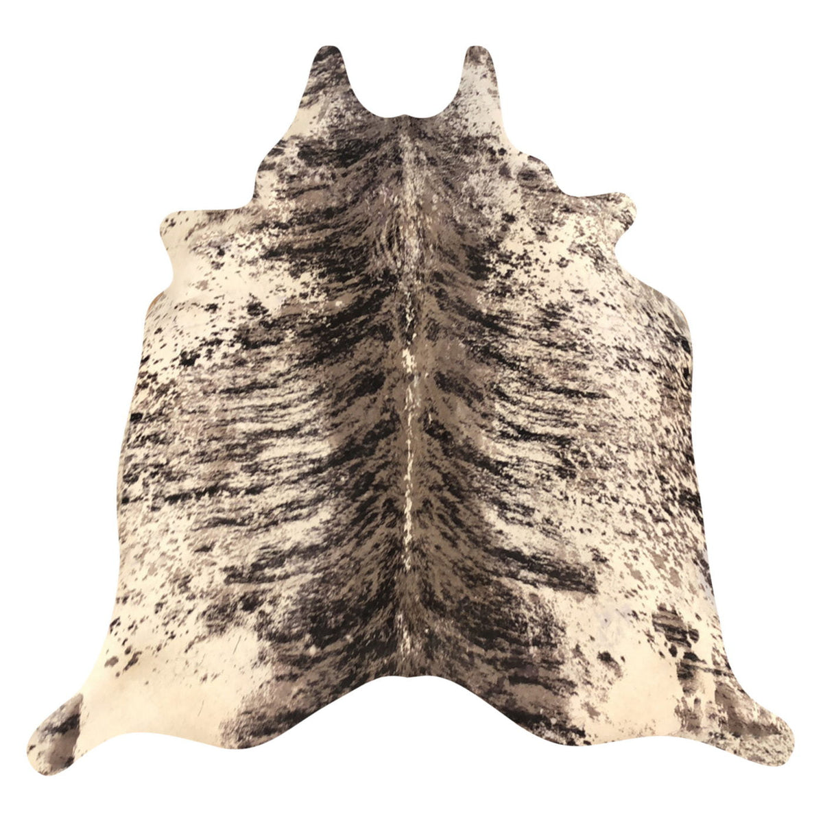 Natural Brazilian Cowhide Rug -  Espresso, Taupe & Beige