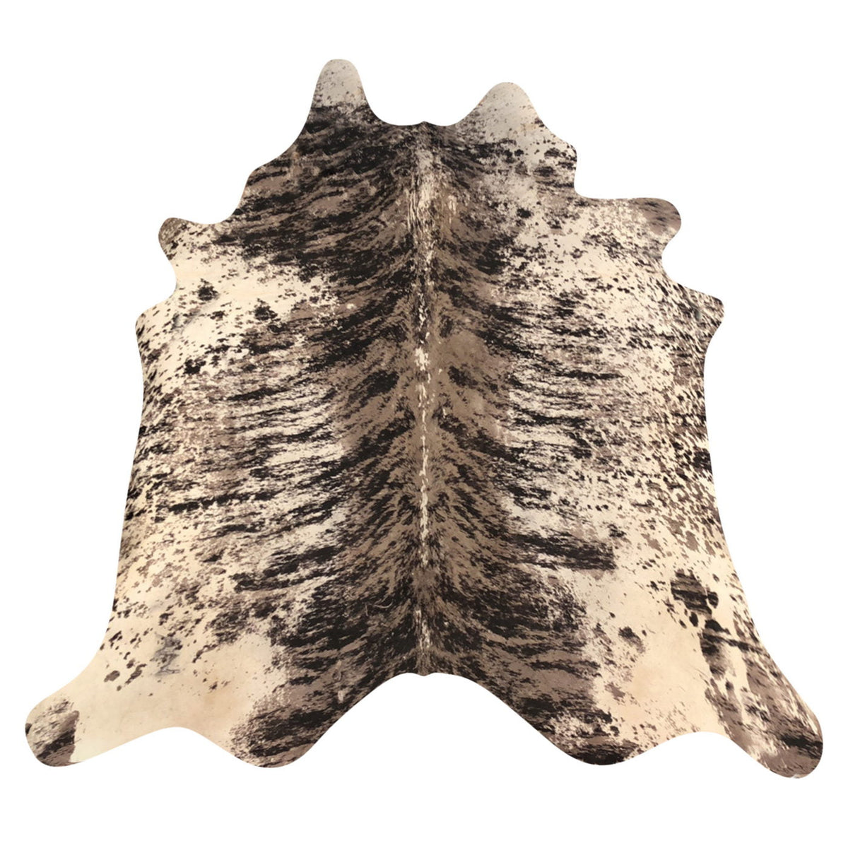 Natural Brazilian Cowhide Rug -  Espresso, Taupe & Beige