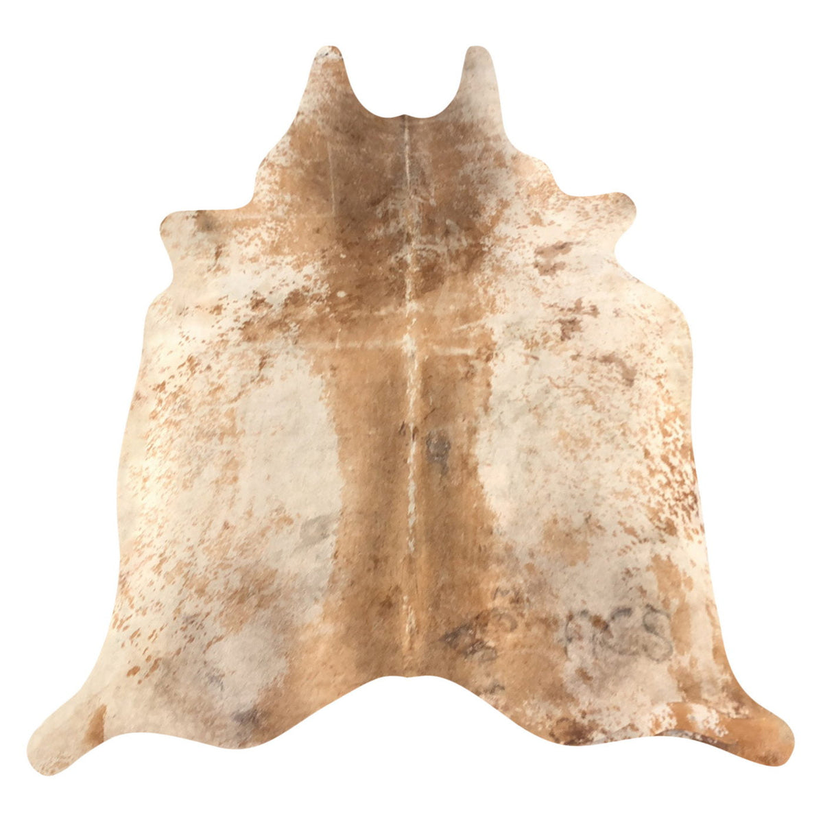 Natural Brazilian Cowhide Rug -  Caramel & Beige