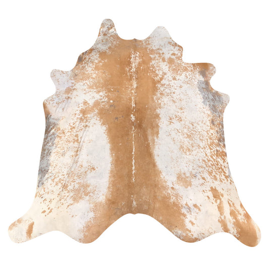 Natural Brazilian Cowhide Rug -  Caramel & Ivory