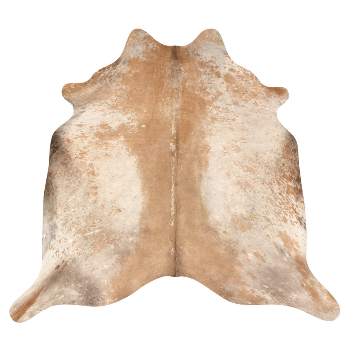 Natural Brazilian Cowhide Rug -  Caramel & Beige