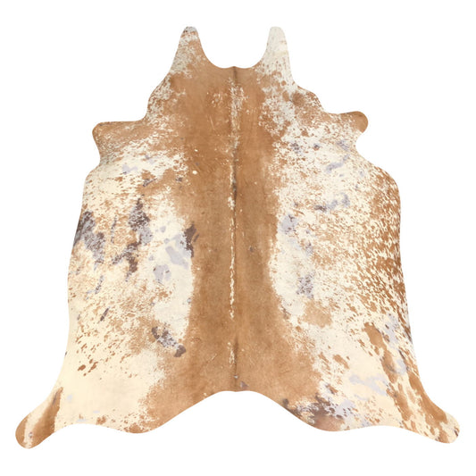 Natural Brazilian Cowhide Rug -  Caramel & Ivory
